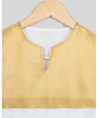 white plain cotton poly kids kurtis 3