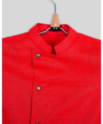 pink plain cotton poly boys dhoti kurta 3