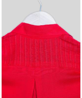red plain rayon kids kurtis 2