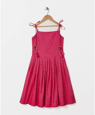 pink printed cotton kids kurtis 3