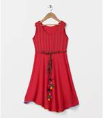 pink plain cotton kids kurtis