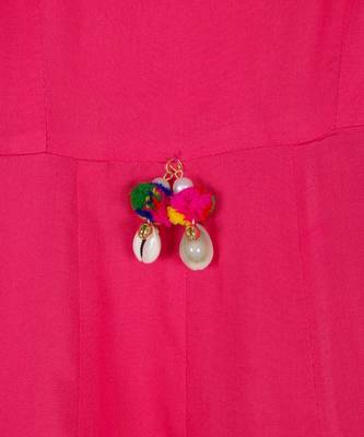 pink plain rayon kids kurtis 3