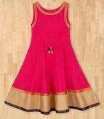 pink plain rayon kids kurtis