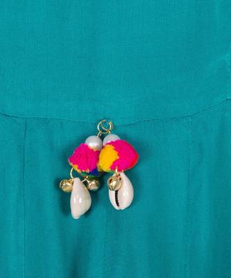 blue plain rayon kids kurtis 3