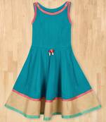 blue plain rayon kids kurtis