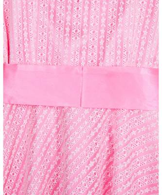 pink plain net kids frocks 3