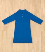 blue plain cotton boys kurta