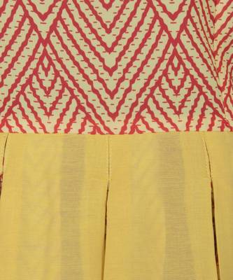 yellow plain cotton kids frocks 2