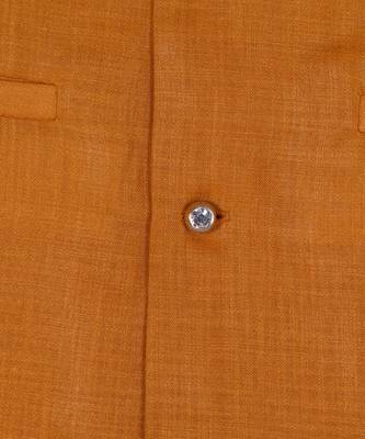 yellow plain linen boys nehru jacket 3
