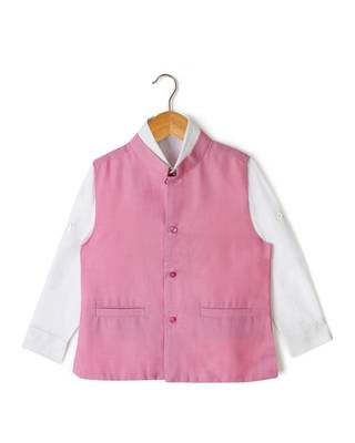 white plain cotton boys kurta 1