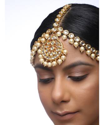 Turquoise  Kundan Maatha Patti 2