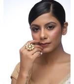 Multicolor Kundan Flower Ring