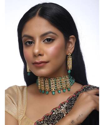 Green Stone Kundan Choker 1