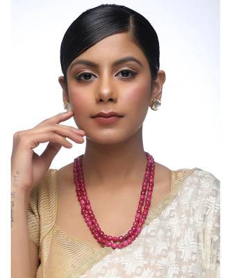 Maroon Neckpiece With Studs 1