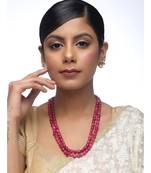 Maroon Neckpiece With Studs