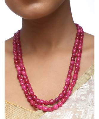 Maroon Neckpiece With Studs 2