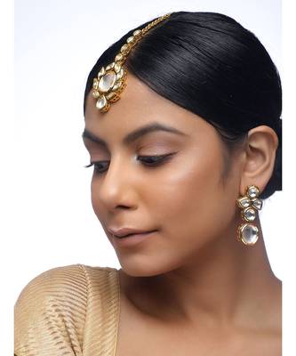 Green Teeka & Earrings Set 1
