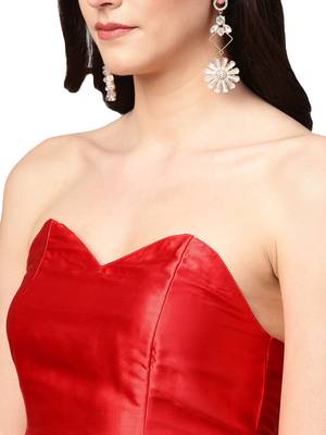 Black Organza Ruffled Saree With Blouse 4