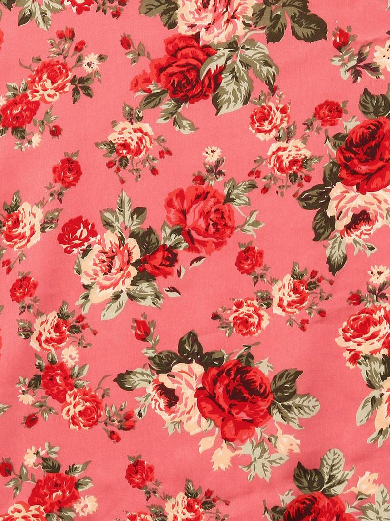 Pink Floral Printed Ruffle Saree With Blouse