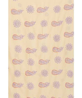 Ada Hand Embroidered Fawn Faux Georgette Lucknow Chikan Women Saree With Blouse - A458822 3