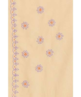 Ada Hand Embroidered Fawn Faux Georgette Lucknow Chikan Women Saree With Blouse - A458822 4