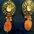 Orange Meenakari Studs
