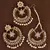 Punjabi kundan dangler earrings and tikka set