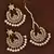 Gold plated punjabi kundan earrings tikka set