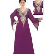 Red embroidered georgette islamic kaftans