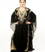 Black embroidered georgette islamic kaftans