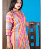 Multi Colour Khadi Cotton Kurta