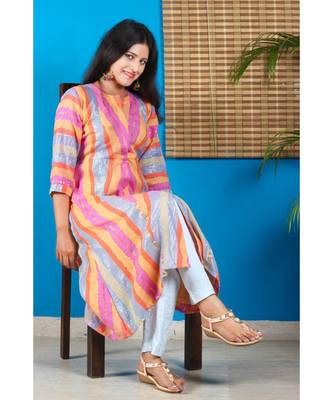 Multi Colour Khadi Cotton Kurta 2