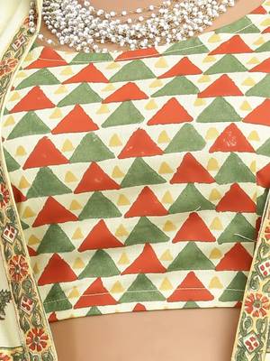 yellow block print cotton kurti-set 5