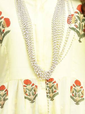 yellow block print cotton kurti-set 5