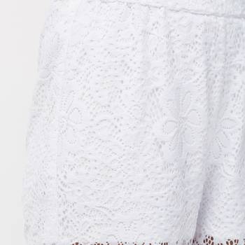 White Floral Knit Embroidered Mid Rise Palazzo For Women's 5