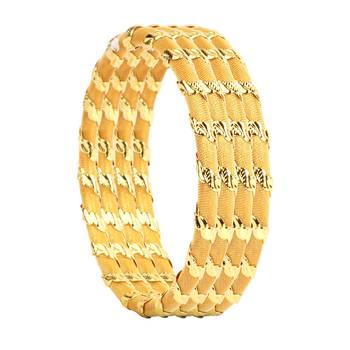 Set Of 4 Wire Mesh Golden Kada For Dailywear By Leshya 1