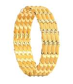 Set Of 4 Wire Mesh Golden Kada For Dailywear By Leshya