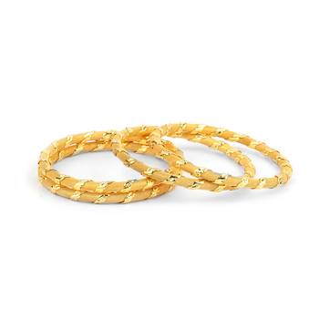 Set Of 4 Wire Mesh Golden Kada For Dailywear By Leshya 2