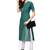 Dark-green printed crepe kurti
