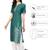 Dark-green printed crepe kurti