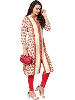 Multicolor printed rayon kurti 1