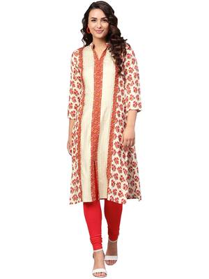 Multicolor printed rayon kurti 2