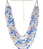 Navy Blue Beaded Necklace