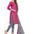Pink embroidered banarasi cotton kameez with dupatta
