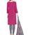Pink embroidered banarasi cotton kameez with dupatta
