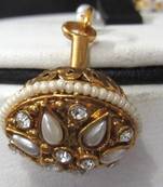 White cubic zirconia maang tikka