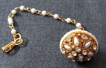 White cubic zirconia maang tikka 2