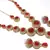 Red Color Stone Round Necklace set