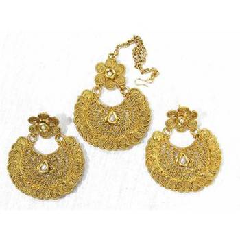 Multicolor cubic zirconia maang tikka 1