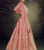 Chiku embroidered net salwar with dupatta